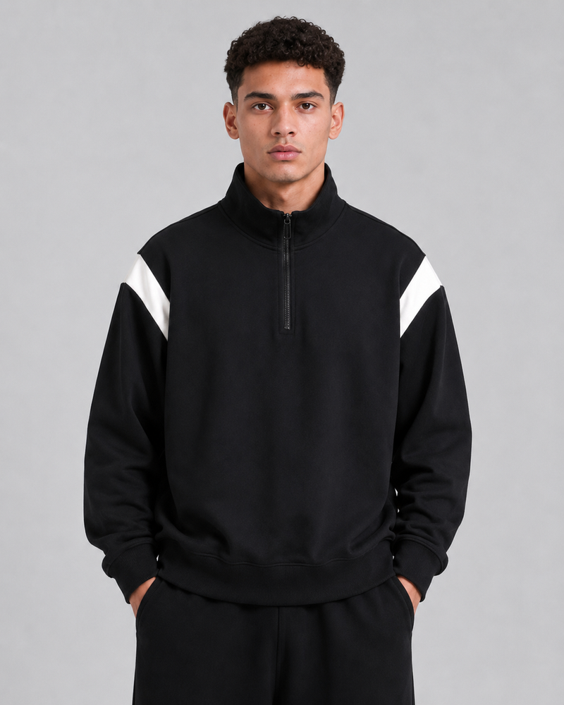 Mochuang Stand Collar Pullover Sweatshirt