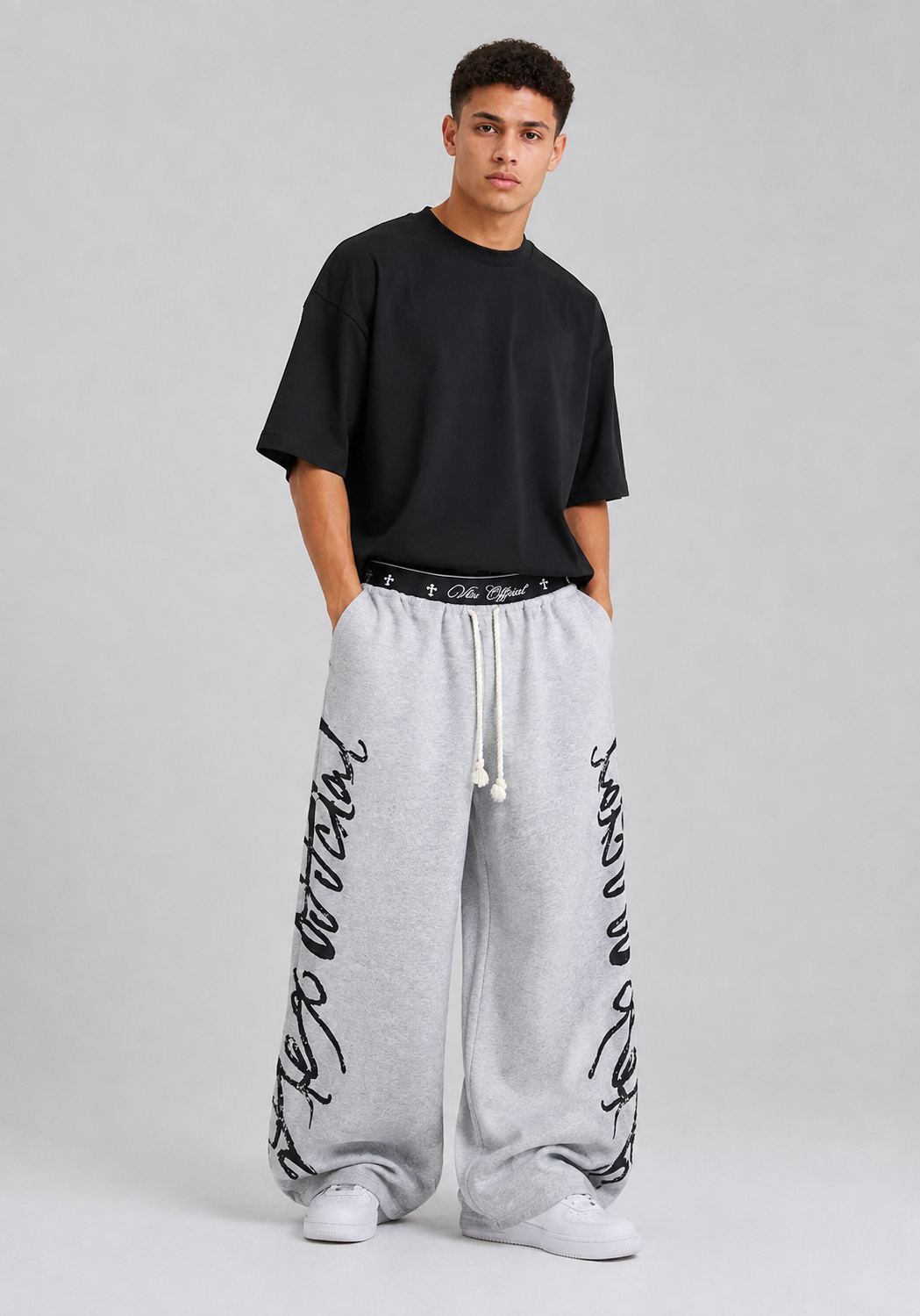 Cotton Wide-Leg Casual Pants