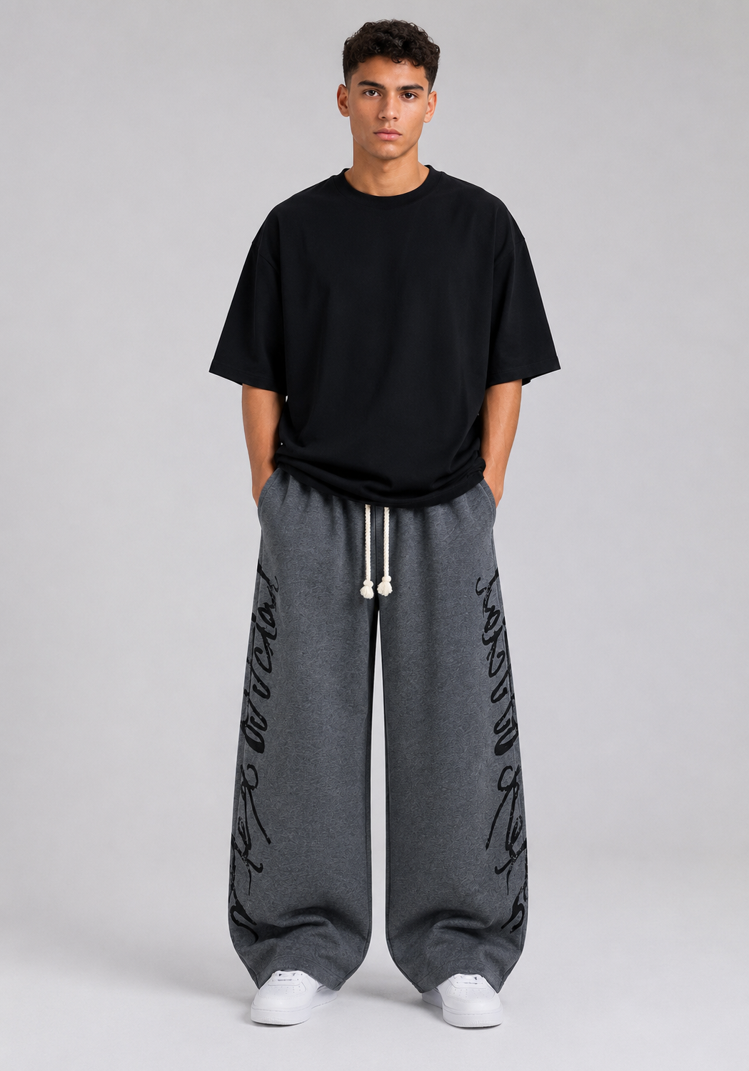 Cotton Wide-Leg Casual Pants