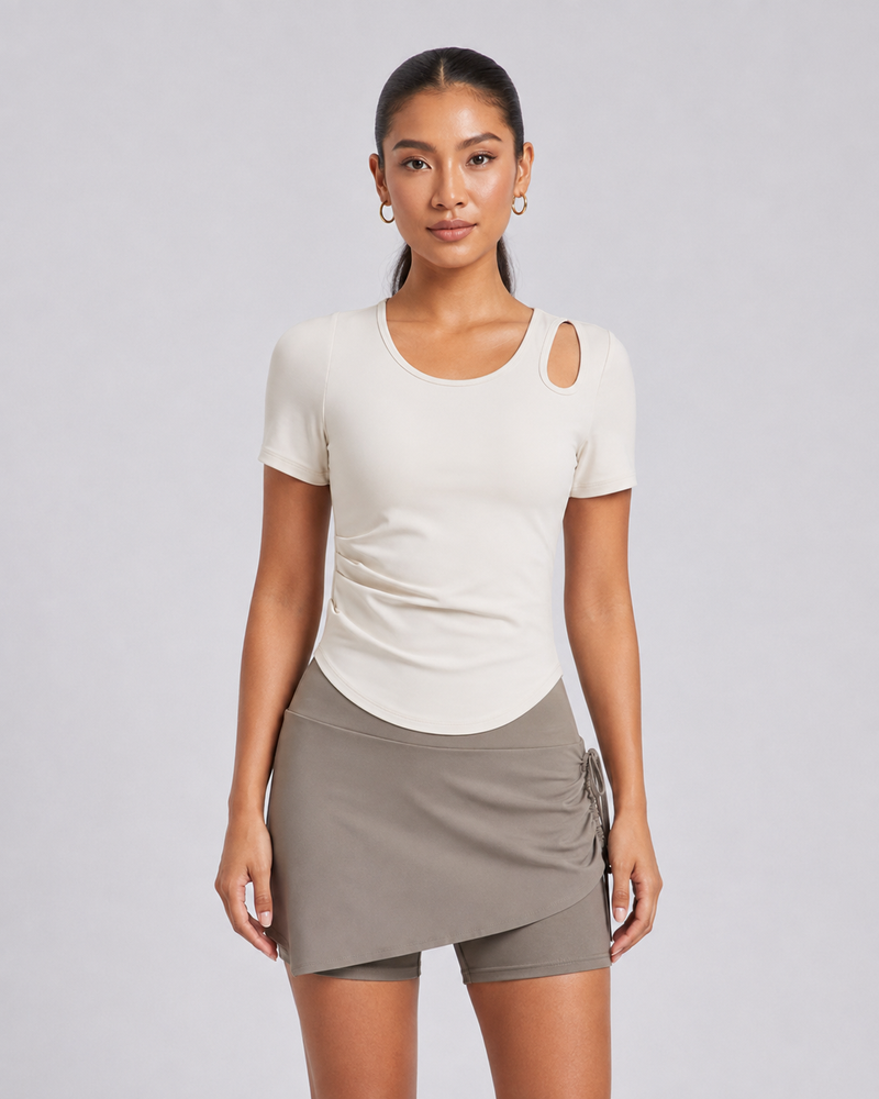 Juyitang Women’s Moisture-Wicking Crop T-Shirt