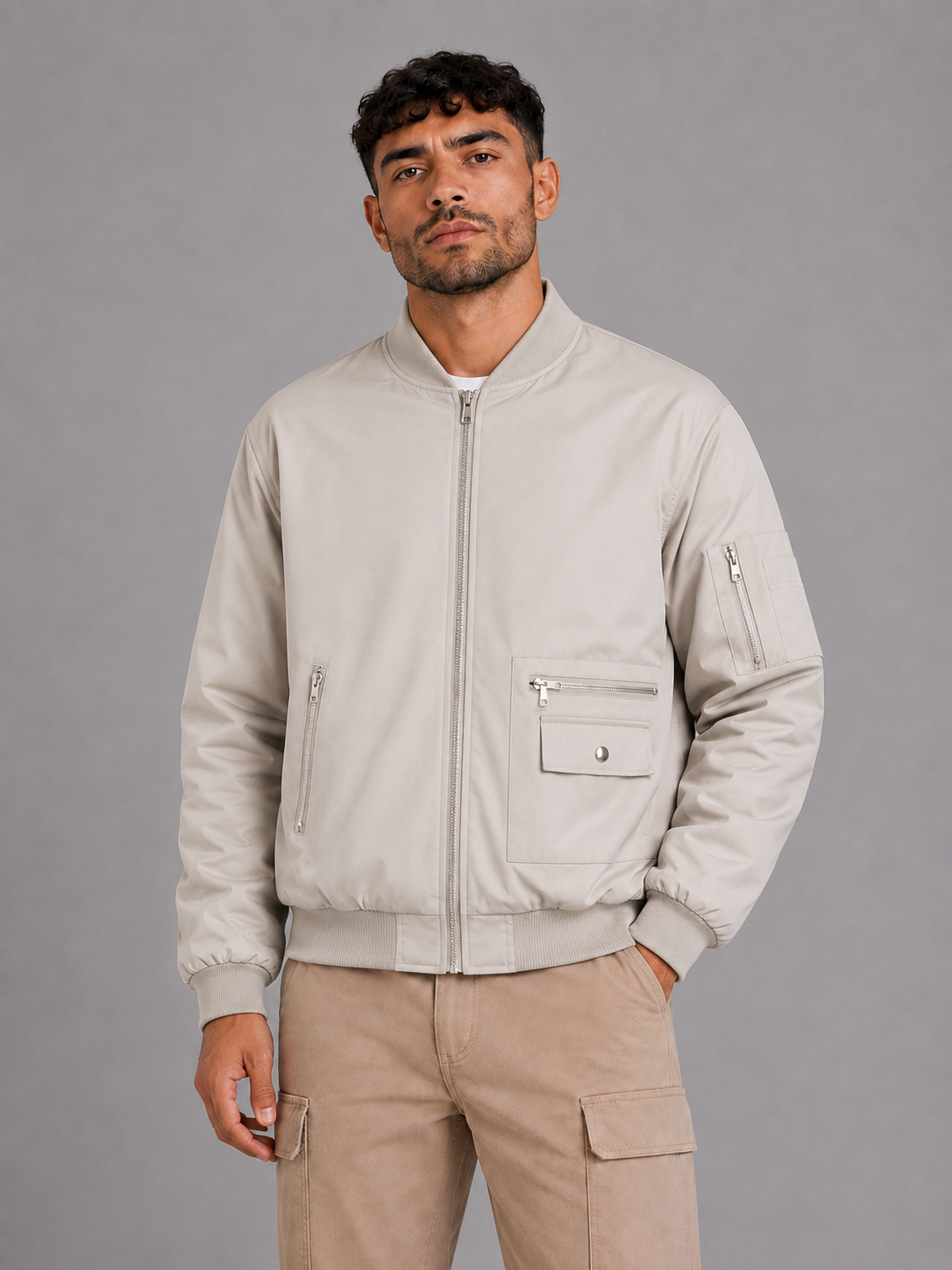 Windproof Stand Collar Jacket