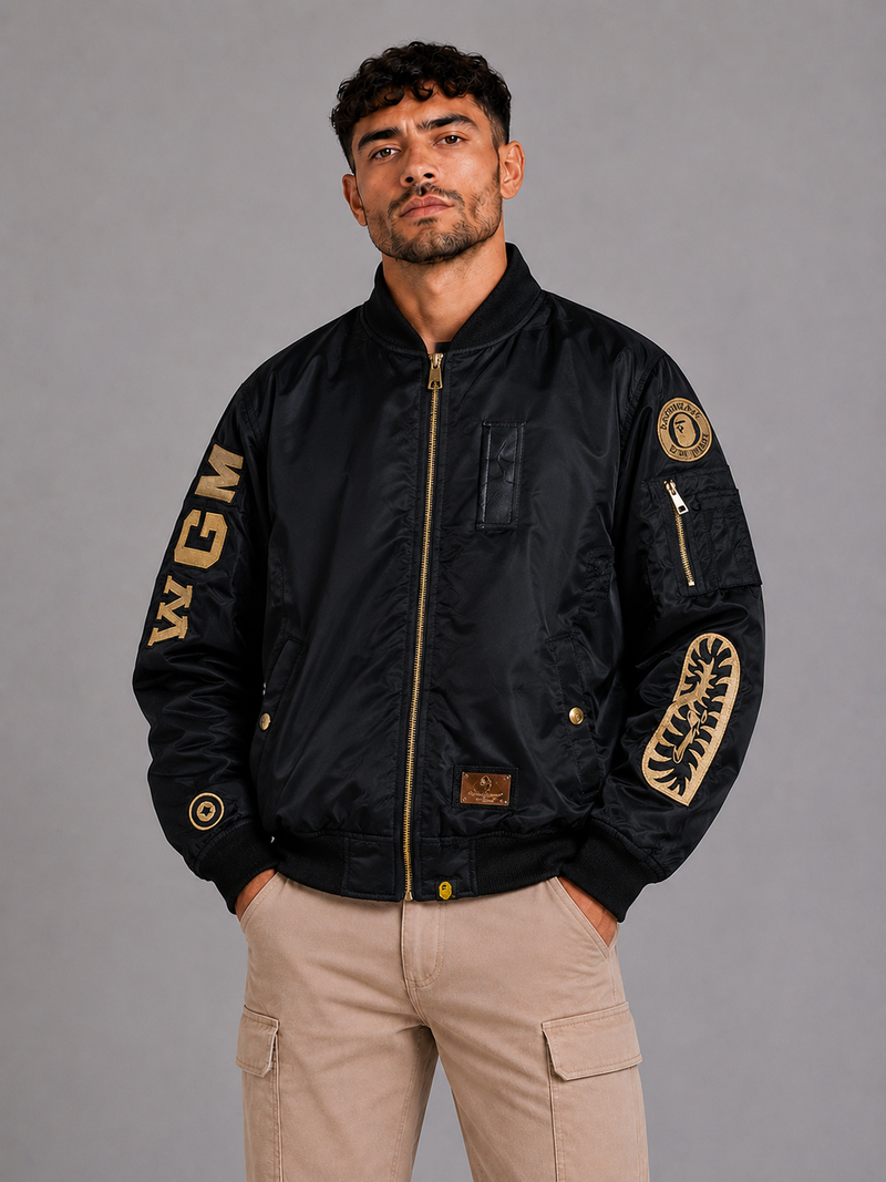 Stand Collar Embroidered Jacket