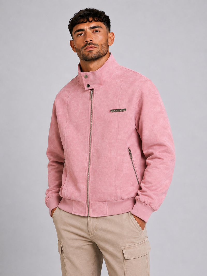 PU Leather Lapel Jacket