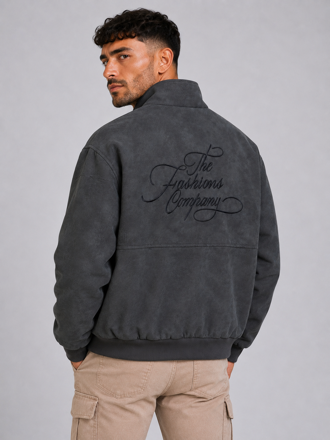 PU Leather Lapel Jacket