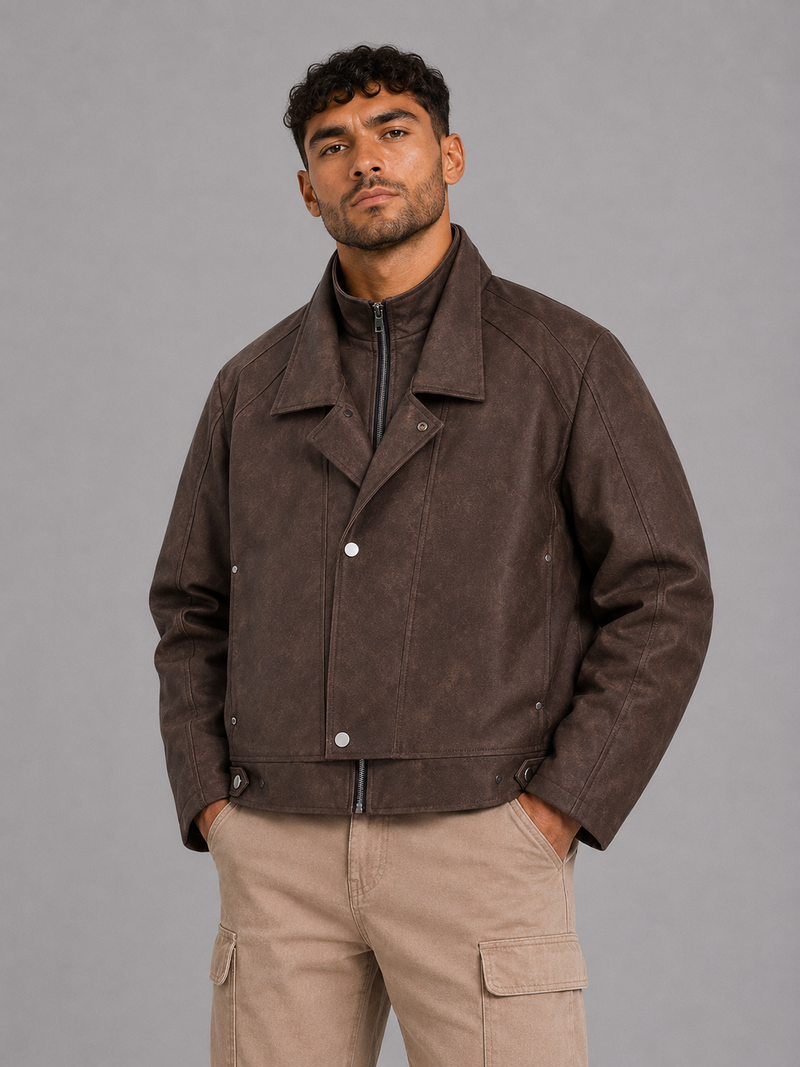 PU Lapel Jacket