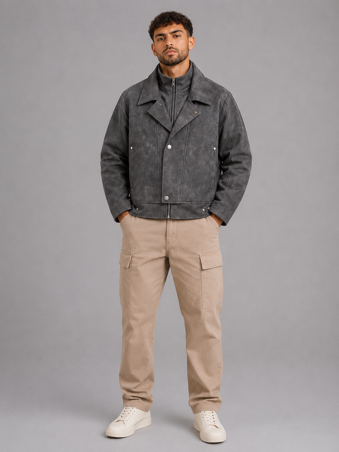 PU Lapel Jacket