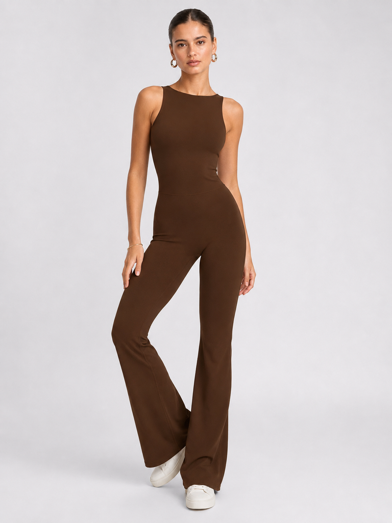 Women’s Flare-Leg Yoga Jumpsuit