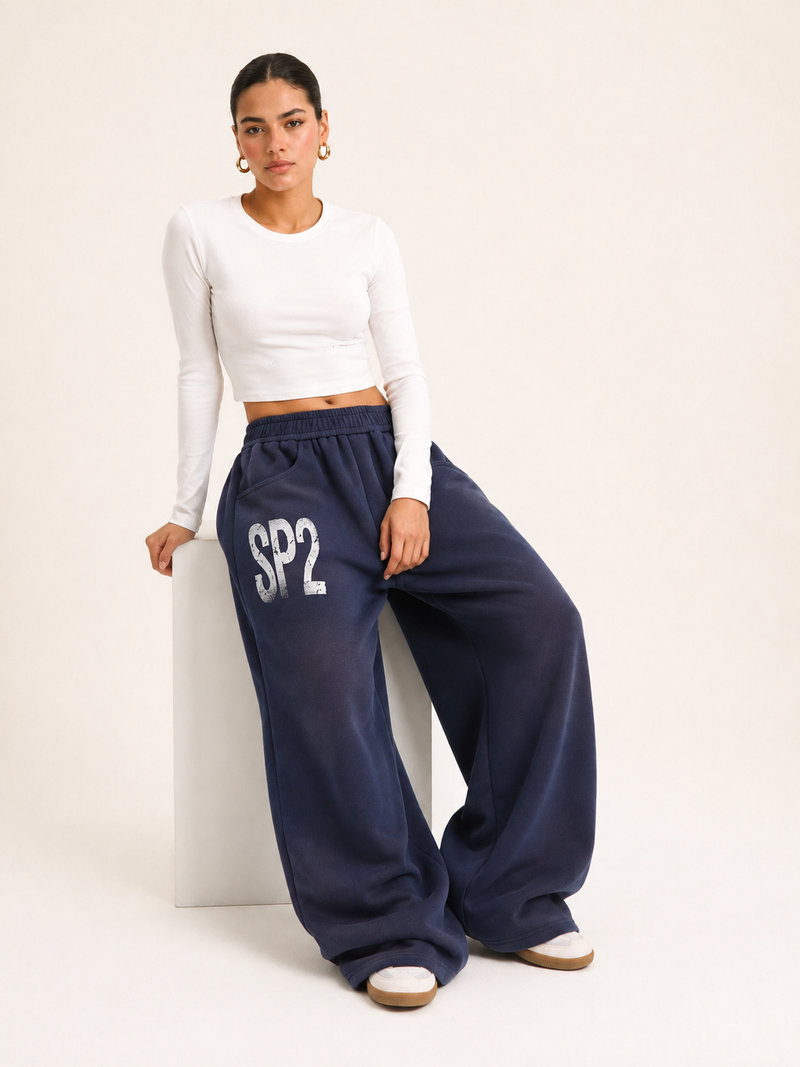 Printed Loose-Fit Cotton Street Pants