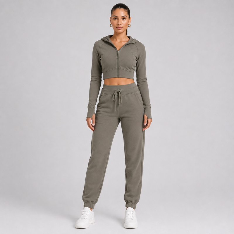 Women’s Cotton Blend Top & Pants Set