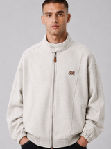 Loose-Fit Stand Collar Jacket