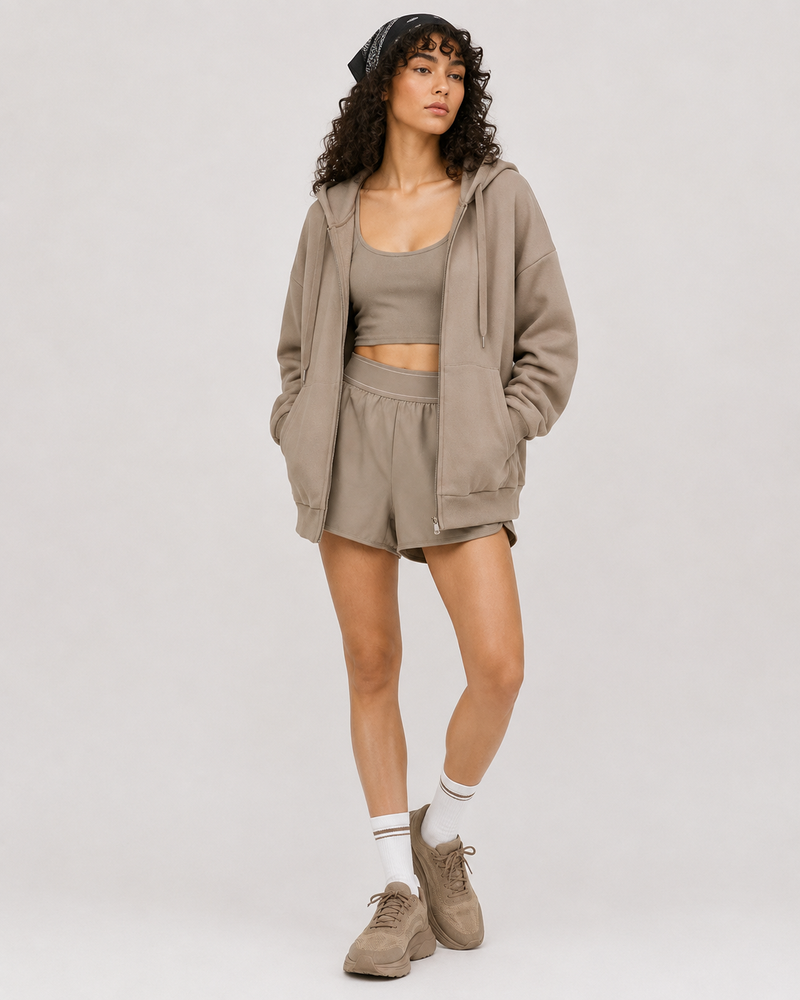 Women’s Hooded Sports Top & Shorts