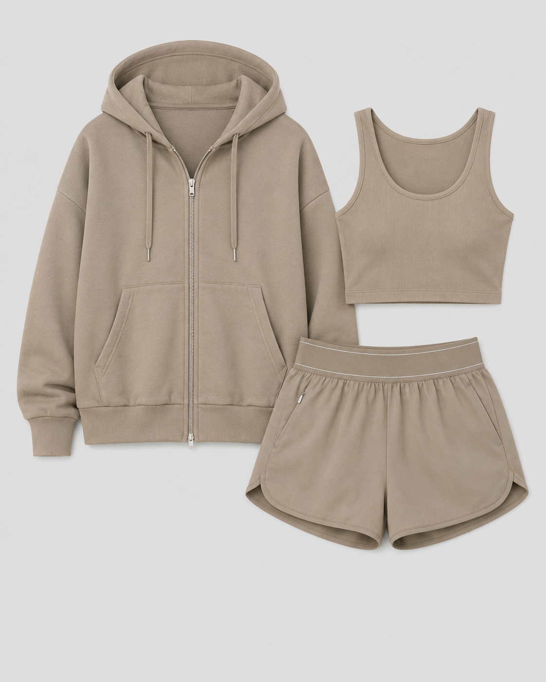 Women’s Hooded Sports Top & Shorts