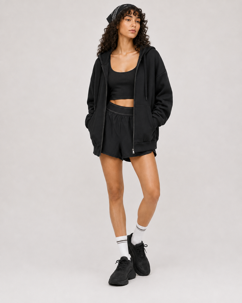 Women’s Hooded Sports Top & Shorts