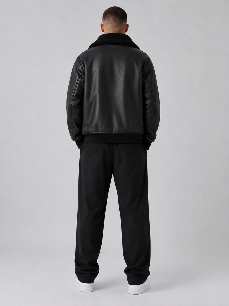 Men’s Thickened Faux Leather Jacket