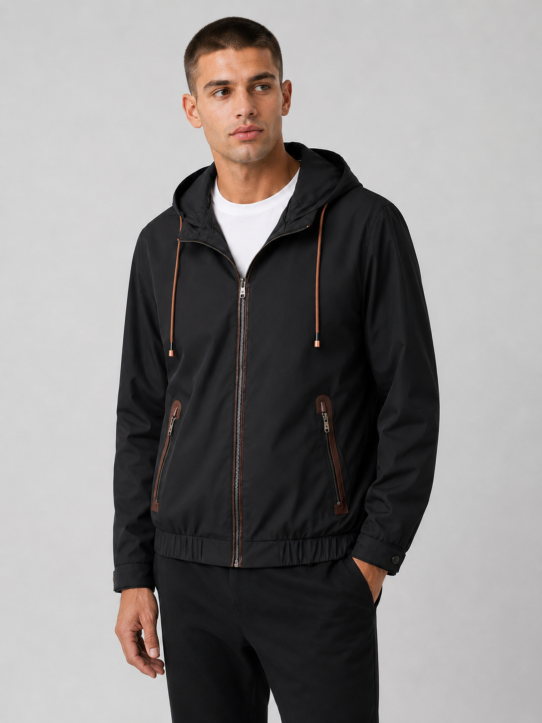 Men’s Hooded Polyester Jacket