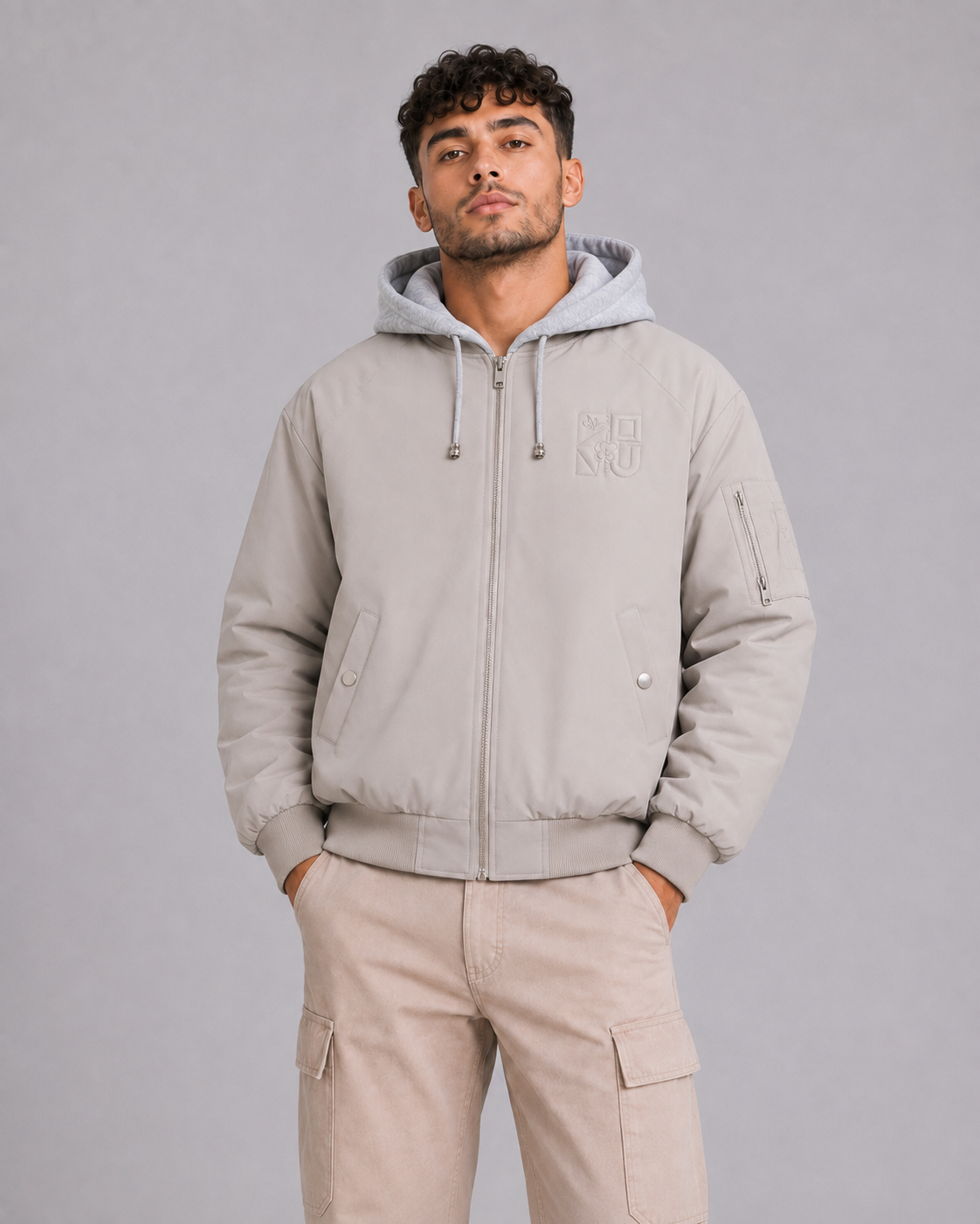 Fitted Stand Collar Jacket