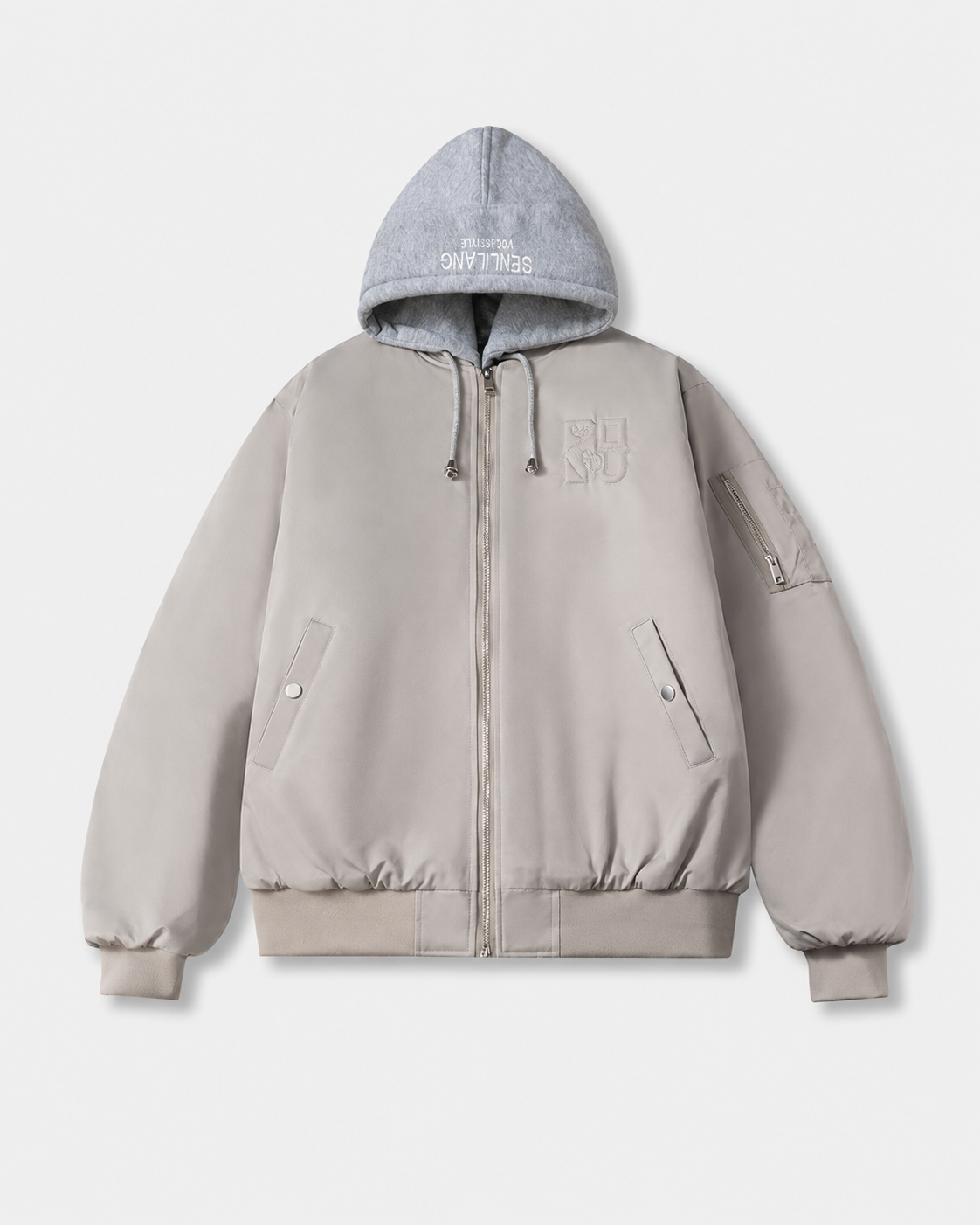 Fitted Stand Collar Jacket