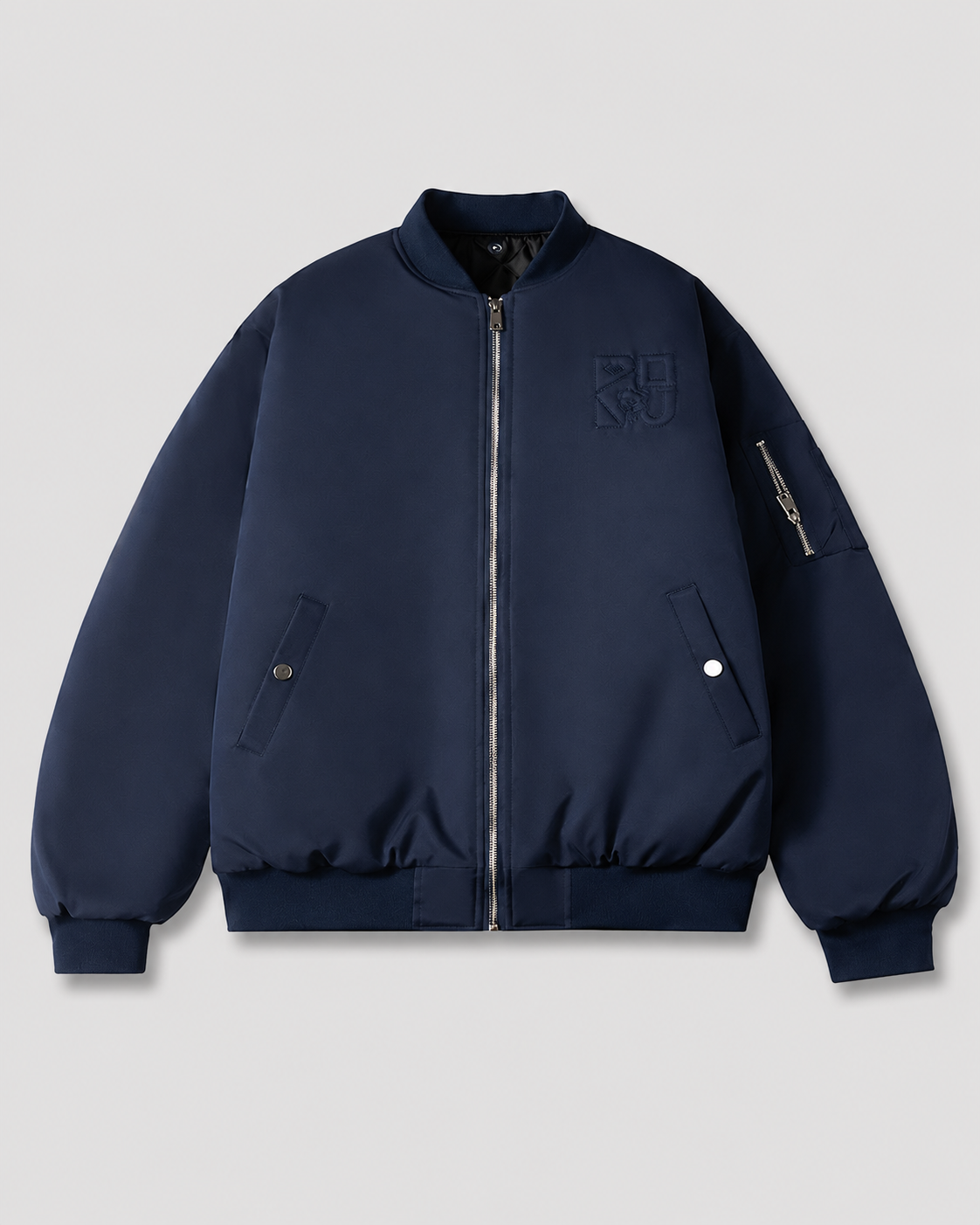 Fitted Stand Collar Jacket