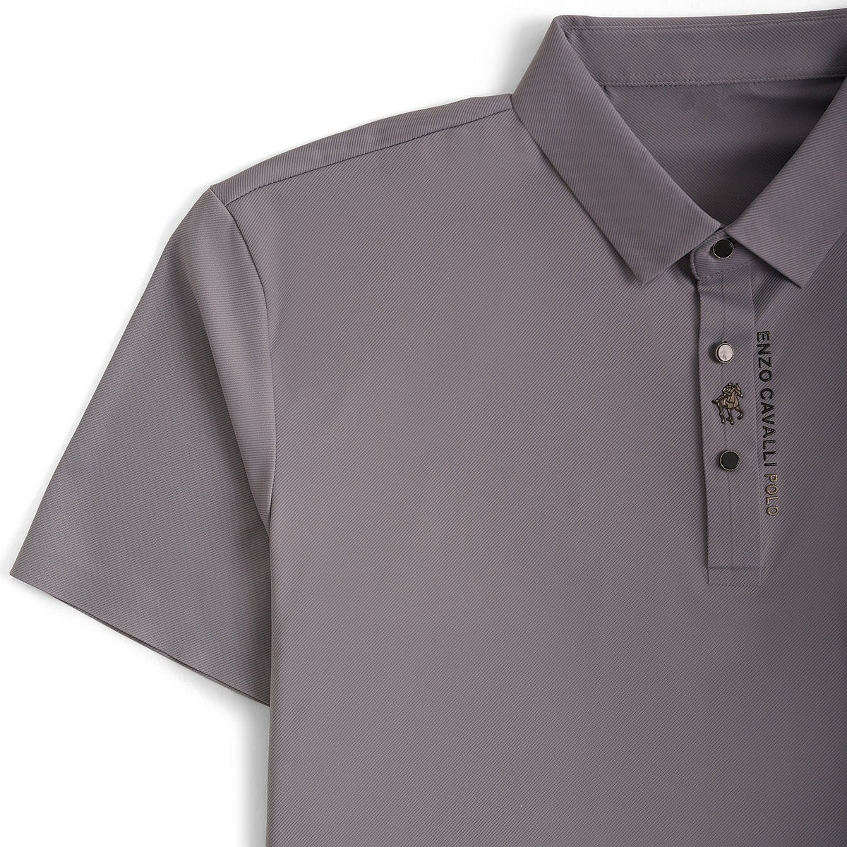 Cavaliere Men's Short Sleeve Polo Shirt – Breathable Slim Fit