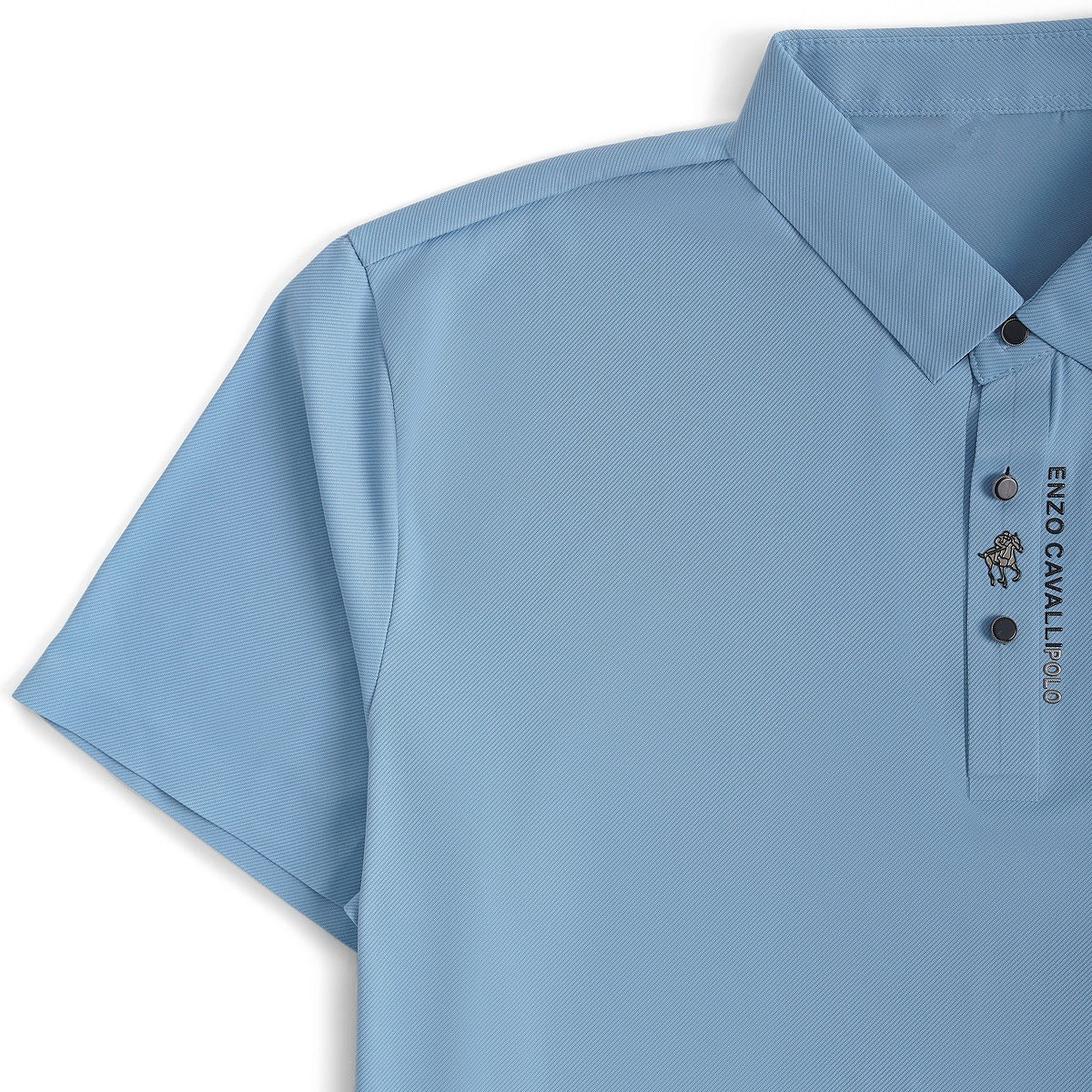 Cavaliere Men's Short Sleeve Polo Shirt – Breathable Slim Fit