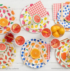 Fruit Punch Paper Plates – 9.25" Summer Party Set of 10 - Waydiy