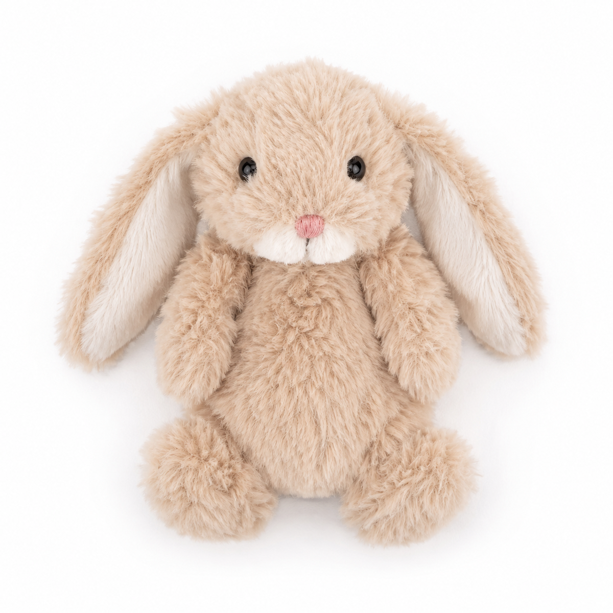 Beige Long-Ear Bunny Plush Toy – 15cm