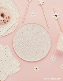 Pastel Floral Scalloped Plates – 9" Paper Party Set of 8 - Waydiy