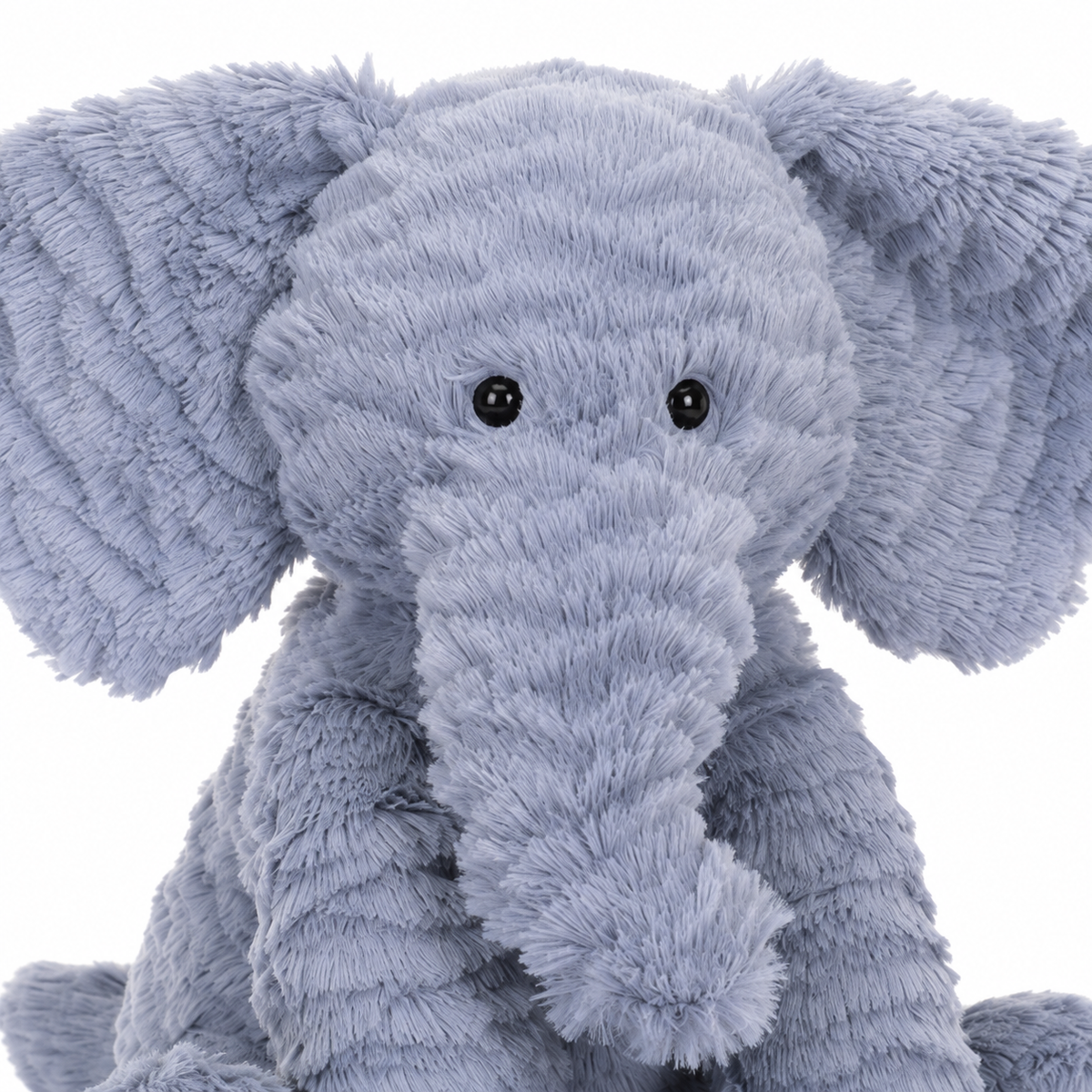 Wavy Hair Elephant Plush Toy – 23 cm