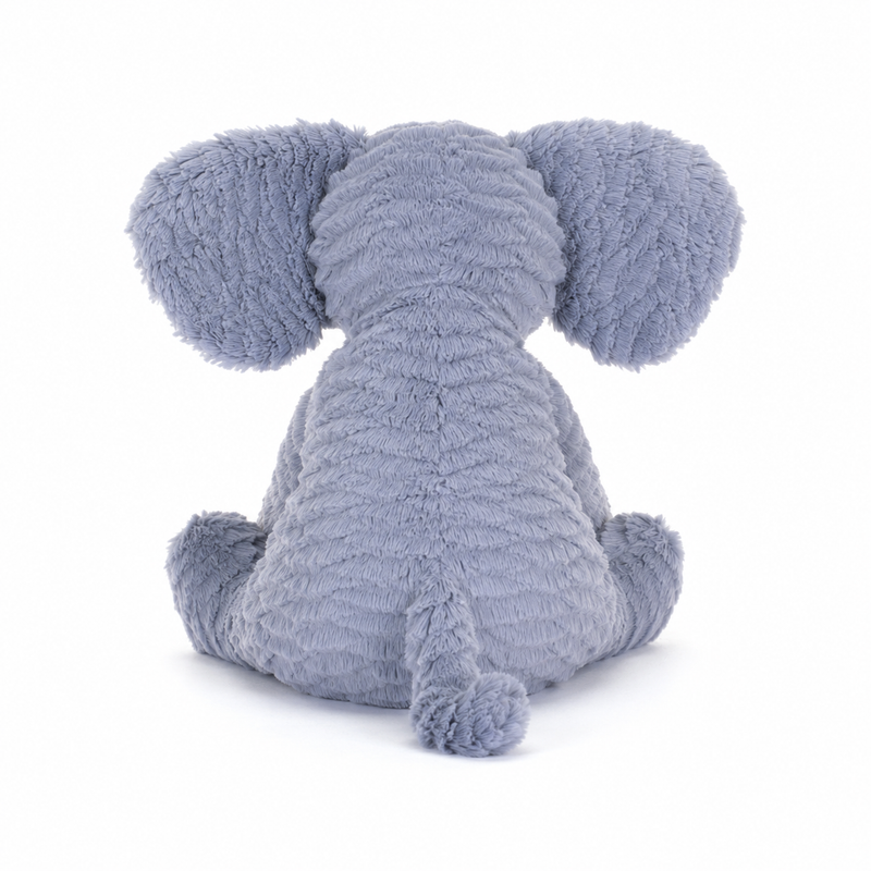 Wavy Hair Elephant Plush Toy – 23 cm