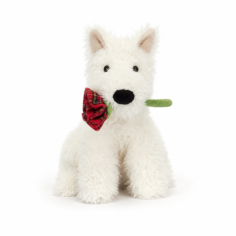 Confession Rose West Highland Dog Plush Toy – 25 cm
