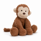 Wavy-Haired Monkey Plush Toy – 23 cm