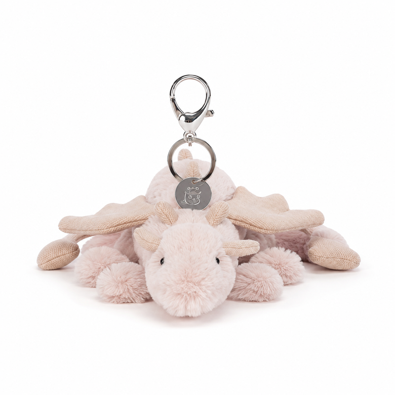Pink Dragon Plush Pendant – 15cm