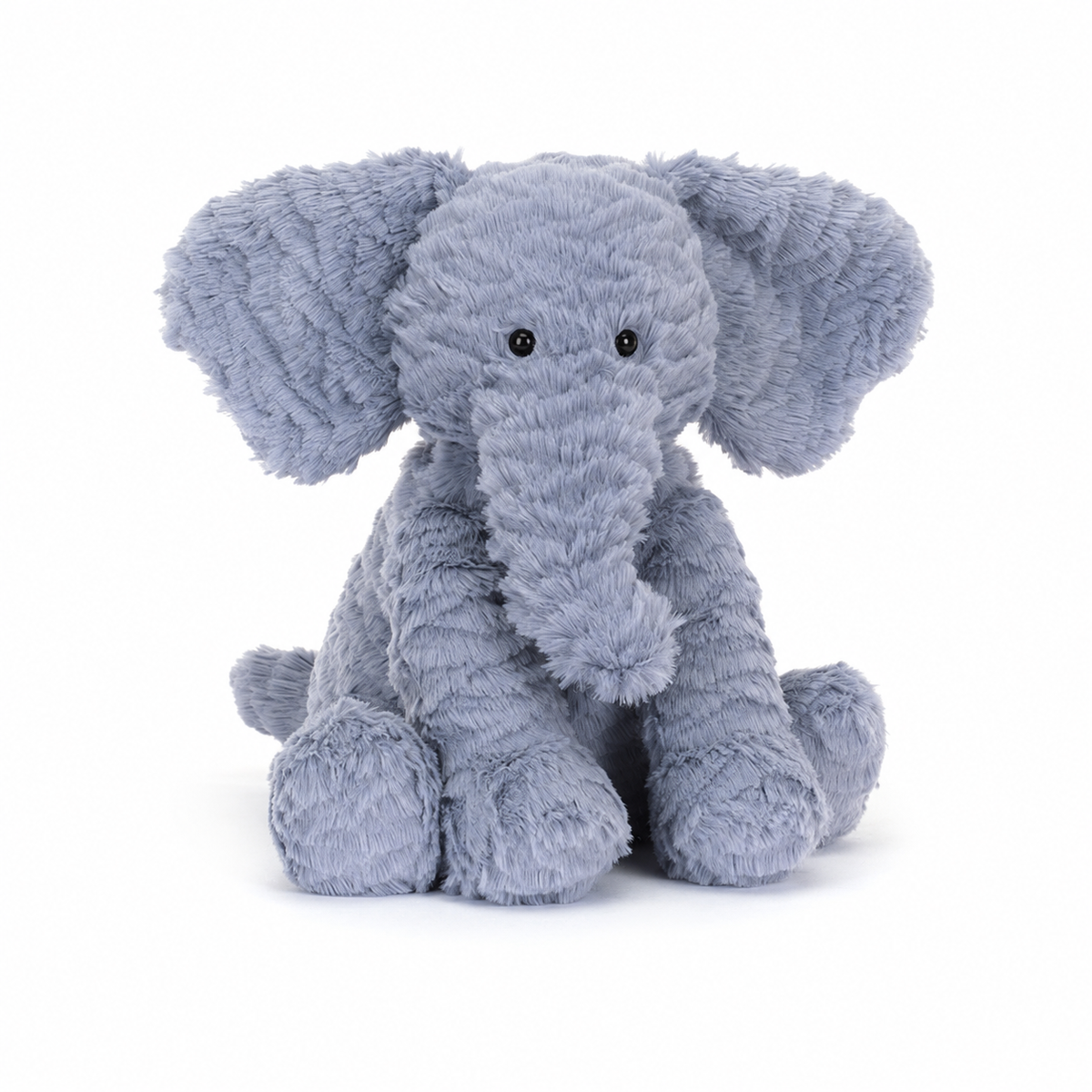 Wavy Hair Elephant Plush Toy – 23 cm