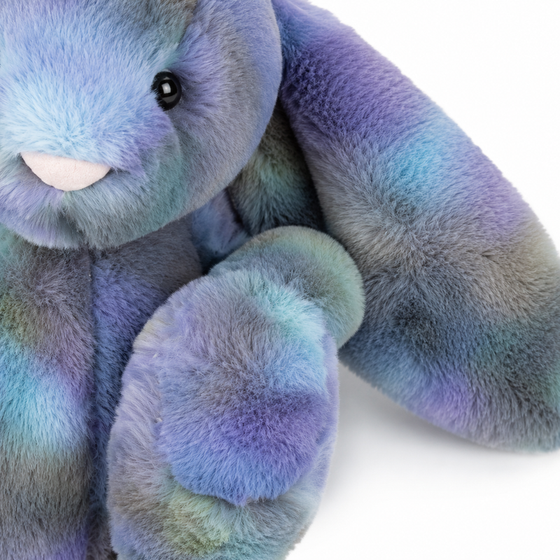 Blue-Green Tie-Dye Rabbit Plush Toy – 31cm