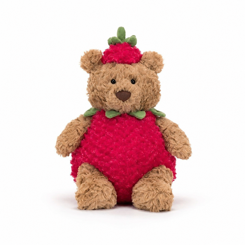 Strawberry Barcelona Bear Plush Toy – 26cm