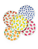 Fruit Punch Paper Plates – 9.25" Summer Party Set of 10 - Waydiy