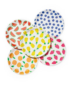 Fruit Punch Paper Plates – 9.25" Summer Party Set of 10 - Waydiy