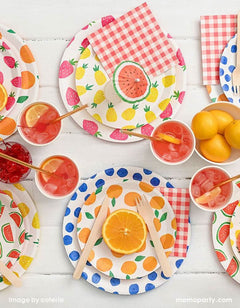 Fruit Punch Paper Plates – 9.25" Summer Party Set of 10 - Waydiy