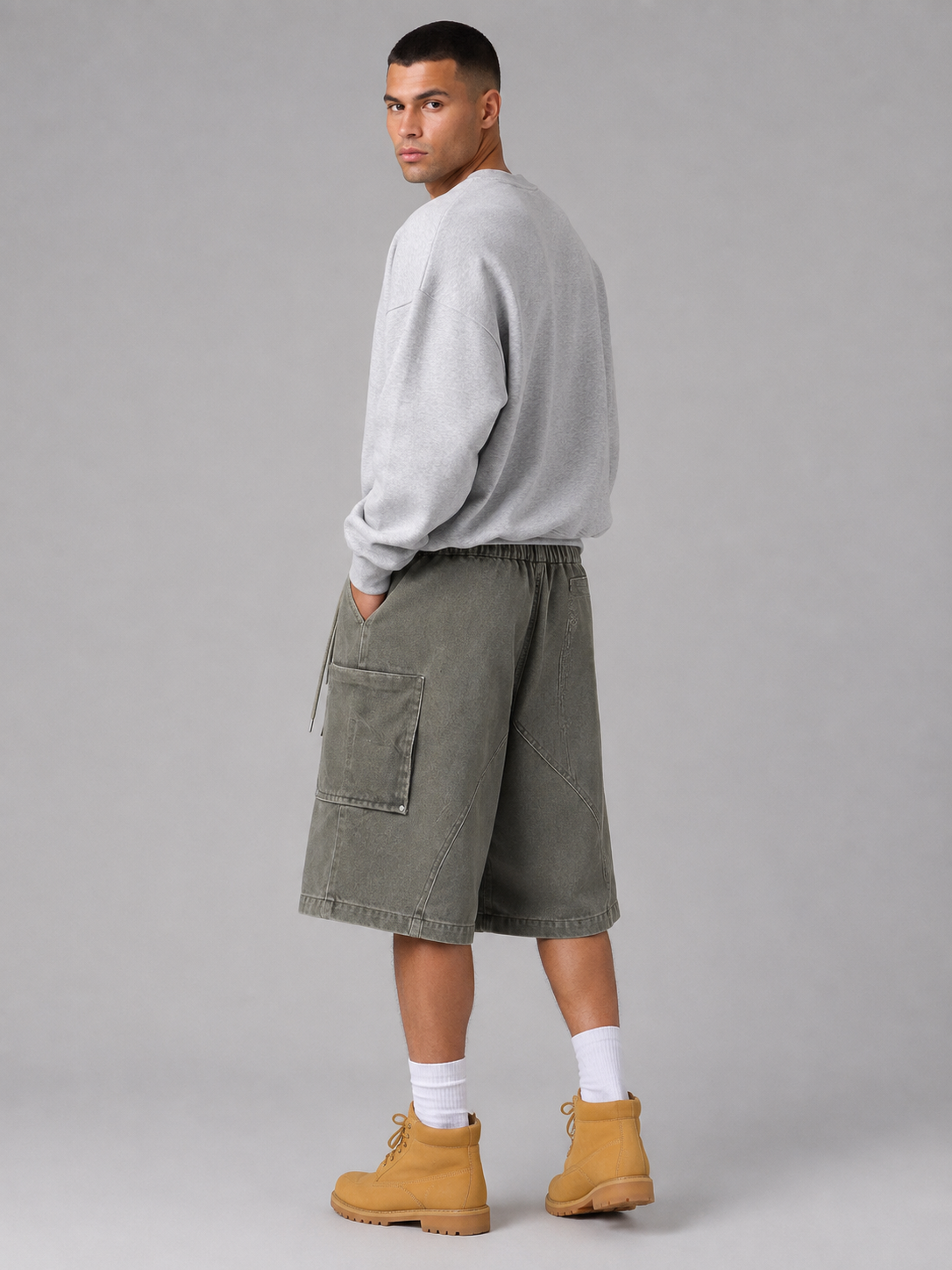 Straight-Leg Cotton Casual Shorts