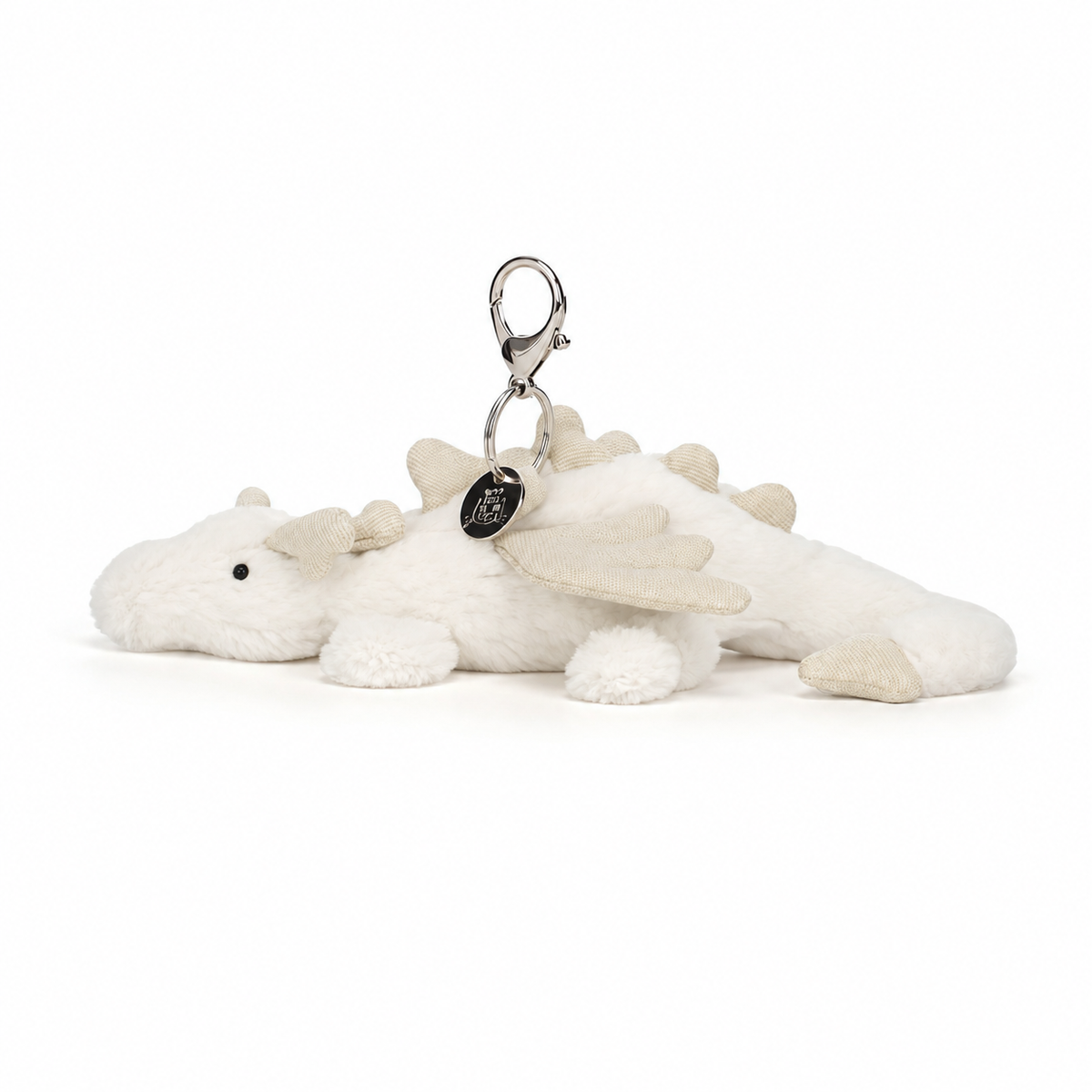 White Dragon Plush Pendant – 15 cm