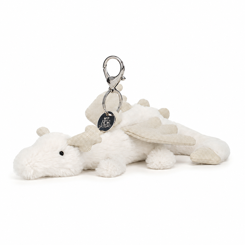 White Dragon Plush Pendant – 15 cm