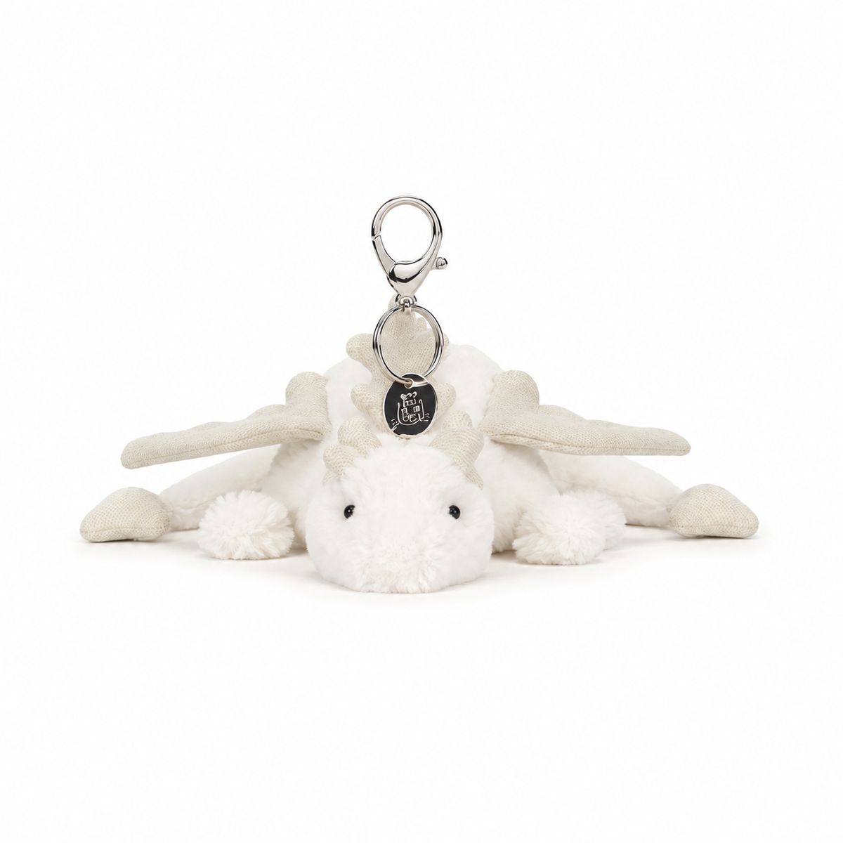 White Dragon Plush Pendant – 15 cm