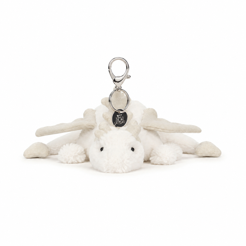 White Dragon Plush Pendant – 15 cm