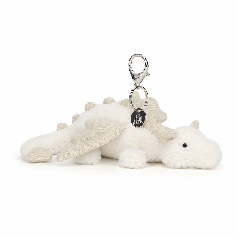 White Dragon Plush Pendant – 15 cm