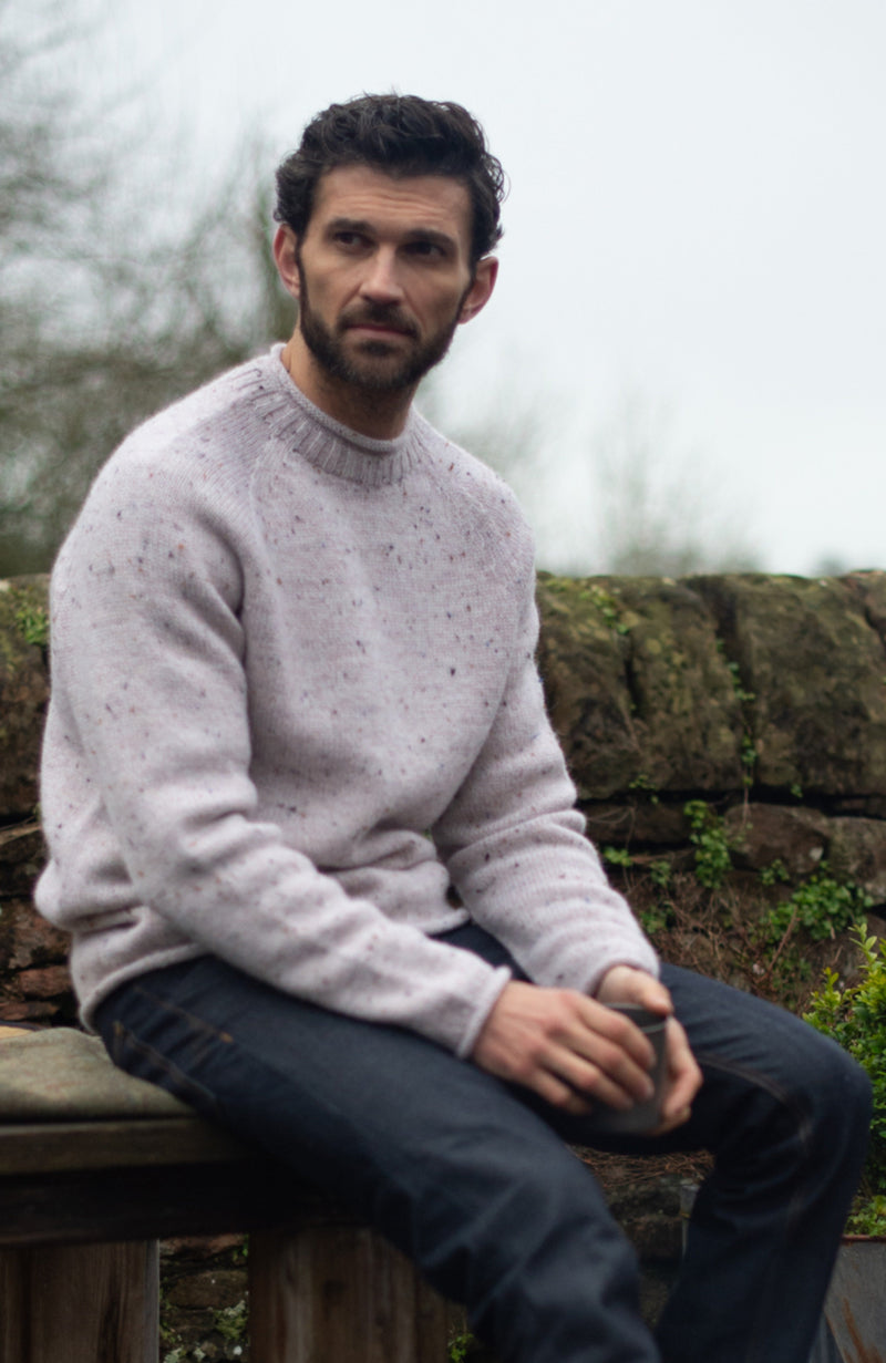 Mens British Wool Fishermans Crew Neck Jumper