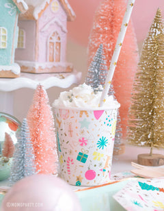 Holiday Merry & Bright Paper Cups – 9 oz Party Set of 8 - Waydiy