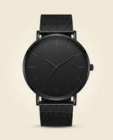 Minimalist Mesh Steel Watch Black