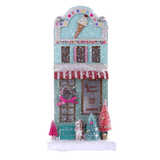 Holiday Village House – Ice Cream Shoppe Christmas Decoration, 12.5 in - Waydiy