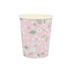 Ditsy Floral Paper Cups – 9 oz Party Set of 12 (4 Colors) - Waydiy