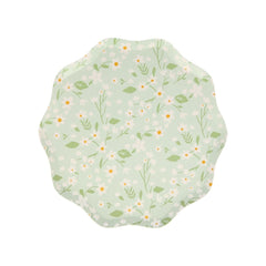 Ditsy Floral Paper Side Plates – 8.5" Party Set of 12 (4 Colors) - Waydiy